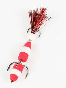 1pc Large Soft Fishing Lure, Saltwater Foam Fake Bait, Outdoor Fishing Swinging Wobble Bass Lure, Saltwater Trolling Lifelike Fishing Lure, Foam Hook Soft Bait, Triple Hook Fake Bait Rig - Multicolor - View 10