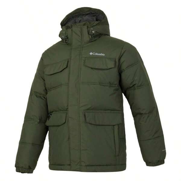 Columbia Men's Padded Coat With Detachable Hood, Omni-Repellent Technology, Omni Heat Reflective Technology WE4552366