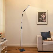 Yogle Moderne einstellbare Gooseneck Stehlampe, 3 Farbtemperaturen, 3 Helligkeitsstufen, USB-betrieben, Schaltersteuerung, Kunststoffschirm, für Schlafzimmer, Wohnzimmer, Büro-Lesen - ohne Batterie