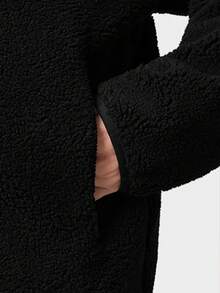 CAMEL CROWN Áo khoác nỉ nam ngoài trời cổ đứng, khóa kéo nửa thân, lớp lót dày và ấm áp. - Bóng đen ma quái - Xem 4