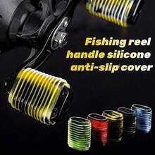 2 Pieces Set Of Silicone Anti Slip Reel Handle, Suitable For Throwing And Spinning Fishing - Enhance Your Fishing Experience With Anti Slip Fishing Reel Handle Protective Cover