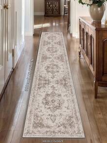 1pc Bohemian Style Light Grey Area Rug, Washable Faux Wool, 1160g/M² For Living Room Bedroom Kitchen Office Entryway - Light Grey - View 18