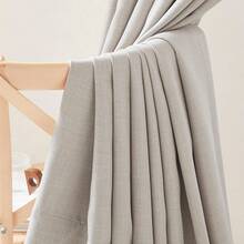 2025  Bedroom Curtains 2 Panels Sets Faux Linen Textured, Pinch Pleated Room Darkening Light/Heat Blocking Window Drapes Thermal Insulated For Living Room, Angora, W50 X L108, 2 Panels - 安哥拉 - 查看 5