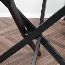 HOMCOM Coffee Table, Round Glass Table, Black Side Table With Glass And Metal Frame, 80x80x75, Modern And Elegant On The Site. - 1 - 查看 11