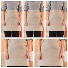 1pc Unisex Short Half-Body Water-Resistant Apron, Suitable For Catering, Restaurant Staff Wear To Prevent Stains