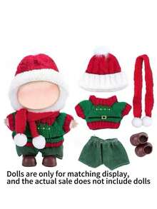17cm 1st/2nd/3rd Generation Labobo Plush Doll Outfit - Cute Christmas Costume Set For Labubu