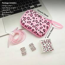 1 Set Protector de cable de carga rápida de 20W + Estuche protector de auriculares y cables de EVA, a prueba de caídas y golpes, compatible con iPhone - Multicolor - Ver 4