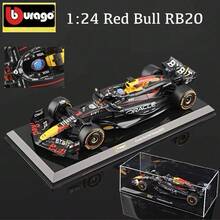 Bburago 1:24 比例红牛 RB20 F1 赛车模型 - 2024 赛季冠军版维斯塔潘，精密压铸收藏模型 - 18-28056 - 查看 2