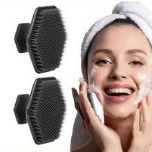 1 Stück tragbarer Silikon Gesichtsreinigungsbürste & Peeling Bürste & Bartbürste & Massagetool, weiche hypoallergene Silikon Tiefenreinigung Peeling Gesichts- & Bartmassagebürste - Geschenkset für Männer & Frauen, Ehemann Vater Weihnachten Geburtstag Pflege Set Hautpflege Routine Essentiell