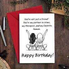 2025 Birthday Cards With Envelopes - Funny & Sarcastic Greeting Cards With Hilarious Quotes For Friends, Cute Cartoon Design With Humorous Wishes For Adults, Unique Gag Gift Idea For Men, Women & Coworkers - 001 - 查看 3