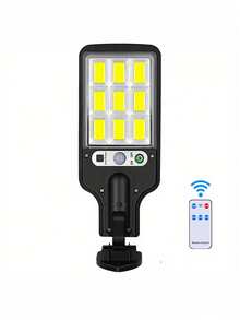 1pc 2200W  108LED Solar Sensor Street Light Human Body Induction Garden Light With Remote Control LED Wall Light Waterproof GardenLight - Multicolor - View 3