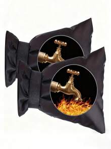 3 أغطية مقاومة للتجمد للحنفية، غطاء حنفية خارجي، لحماية الأنابيب من التجمد في الشتاء، مع عزل وتصميم قابل للطي - واقي موصل الخرطوم العام، يتضمن أدوات تركيب سهلة، يناسب الأنابيب القياسية، مصنوع من قماش متين، معدات الطقس البارد - متعدد الألوان - مشاهدة 3