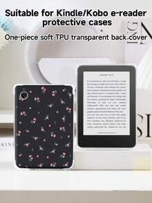 Ayotu 1 pieza Hermosa funda con diseño de cerezas y flores compatible con Kindle Paperwhite 12th Gen 2024 / Kindle (11th Generation-2024 Release) / Kindle Colorsoft Signature Edition, Kindle (11th Generation-2024 Release), Kobo Clara Colour, Kobo Clara Bw - Multicolor - Ver 12