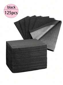 125pcs Disposable Nail Art Desk Mats, Waterproof & Oil-Proof Desk Covers, Tattoo & Eyelash Extension Makeup Pads, Suitable For Home & Salon Use
