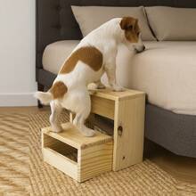 Step Ladder Size M Versatile Resistant For Children And Pets Ramp To Climb Bed Sofa Stretcher Multipurpose Foldable - Brown - View 6