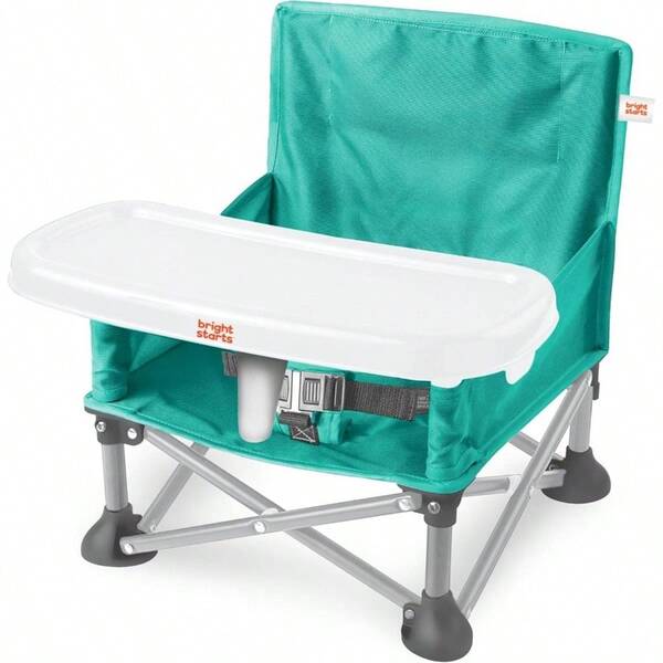'N Sit Portable Booster, IndoorOutdoor Use, Floor With Feeding Tray, Teal, 6 Mos - 3 Yrs