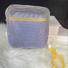 1pc Dopamine Mesh Tofu Cosmetic Bag Coin Purse Lanyard Needs To Be Ordered Separately, Randomly Sent, Portable Breathable Cosmetic Lipstick Storage Bag, Makeup Bag, Portable Travel Bag, Coin Purse, Lipstick Bag, A Small Holiday Gift For Girls, Highly Attractively Storage - Multicolor - View 15