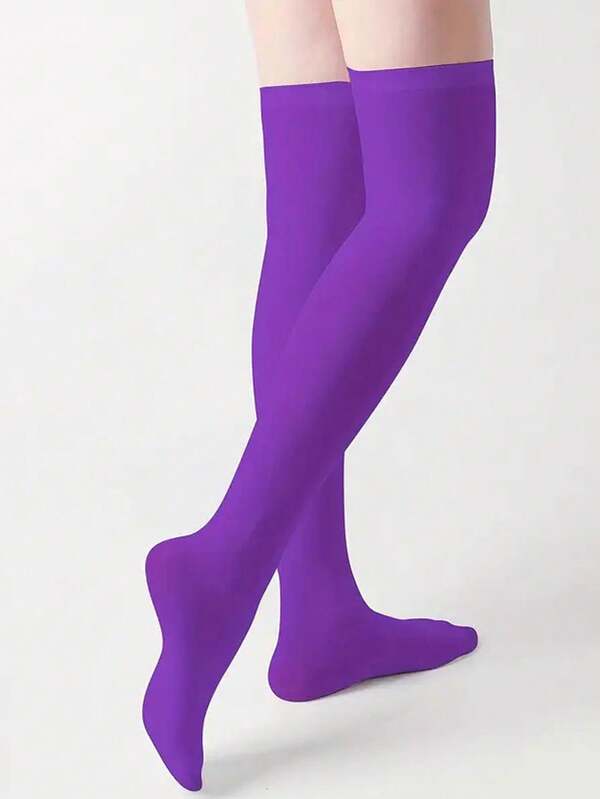 1 Pair Halloween Long Knee High Socks For Women Girls Halloween & Daily Costume