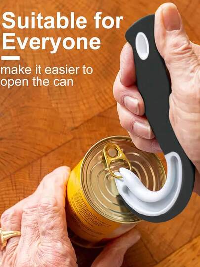Ergonomic Can Opener - Durable Plastic Material, Ergonomic Design, Multi-Color Hooks, Suitable For Home And Restaurant Use, Also An Ideal Christmas Party Accessory