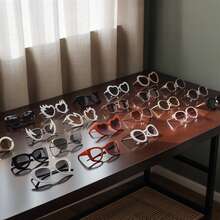 Vintage Flower Women Glasses Stylish Irregular Shape Shades Luxury Design Party Eyewear HS1249-C7 - Nhiều màu - Xem 3