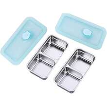 2 Count Grab Ano Snack Containers Stainless Steel,  Snack Containers With ,Travel And Camping  Storage - Mặc định - Xem 1