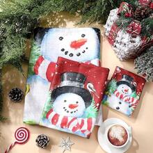 Preboun 3 Pack Christmas Snowman Bathroom Towels Set Winter Hand Towels For Xmas Trees Bath Winter Dish Snowman Wash Cloth For Bathroom Kitchen Hotel Beach Gym Spa{Inchcolor_nameinch:InchRedinch,Inchstyleinch:InchSnowmaninch} - Người tuyếtNgười tuyết - Xem 5
