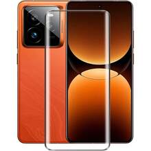 Set de 4 piezas aplicable para Realme GT 7/GT 7 Pro, protector de pantalla de vidrio templado curvo ultra claro, protector de lente de cámara ultra claro 3D, almohadilla protectora, funda protectora, protector de lente de cámara de cobertura completa, fácil instalación, protector de pantalla con borde negro de seda para Realme GT 7T - transparente - Ver 2