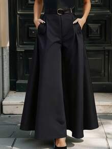 大码女式宽松休闲办公/通勤裤