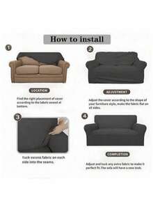 1pc Modern Style Polyester Fiber Leaf Pattern Elastic Sofa Cover With Skirt Design, Anti-Dust And Anti-Slip, Suitable For 1/2/3/4 Seater Sofas All Year Round - White - View 9