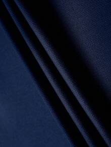 Men's Casual Business Long Sleeve Polo Shirt, Solid Color Minimalist Design, Suitable For Business Attire And Daily Matching, Valentine's Day Gift - Blue - View 5