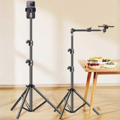 桌面摄影支架，可调节手机支架，适用于视频拍摄，轻便三脚架，适用于Vlog和直播