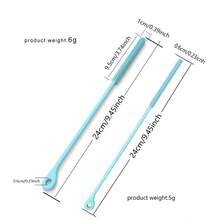 硅胶清洁刷厨房用品婴儿吸管清洁刷超长吸管清洁刷，可重复使用且柔软的硅胶吸管清洁刷，可清洁缝隙，非常适合清洁玻璃、硅胶、金属塑料吸管