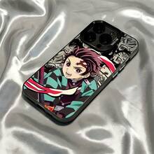 Estuche Anti-Caída Mate para iPhone 16, 15, 14, 13, 12, 11 Pro Max, X, XR, XS Max, 7 Plus - : Kimetsu no Yaiba (Chico de Sangre Caliente) - Color mezclado 1 - Ver 1