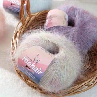 8 Balls Alpaca Wool Yarn - Soft Fluffy Cloud Fiber, 20 Vibrant Colors (Warm Cloud Pink, Lavender, Field Green, Lake Blue, Olive Green Etc.), Suitable For Knitting And Crocheting Sweaters, Scarves, Hats, Tops DIY Clothing, Multiple Colors Available