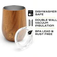 Modern Mate Cup And Bombilla Set Yerba Mate Cup - Yerba Mate Set Includes Double Walled 18/8 Stainless Steel Mate Tea Cup, Two Bombilla Mate Straw And A Cleaning Brush 12 Oz, Wood