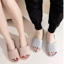 EVA Foldable Travel Slippers, Portable Anti-Slip Collapsible Slippers, Suitable For Travel, Home, Hotel, Outdoor, Bathroom, Dorm, Unisex Couples Design - Black - View 6