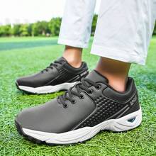 Fashionable Minimalist Anti-Slip Design Golf Shoes, Unisex Outdoor Casual Sports Shoes With Multi-Function Grass Training Strong Grip, Suitable For Daily Commute And Golf Course - Black - View 5