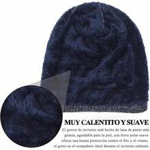 Women Beanie Hat - 藍色的 - 查看 7