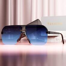 New Style Personality  Fashion Glasses For Men And Women Casual High-End Retro Brand Glasses - [紅色的] - 查看 9