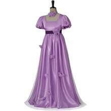 Daphne Cosplay Costume Women's Deluxe Lace Regency Dress - Purple - View 2