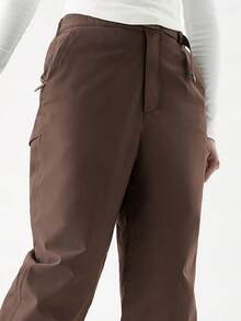 CAMEL CROWN Women's Outdoor Straight Leg Pants, Wind-Resistant, Waterproof, Oil-Resistant, Cotton Hiking Trousers - French Brown - View 2