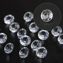 Yosoo Cuentas De AcríLico, 1000pcs De Perlas De Cristal De Diamantes De ImitacióN De Brillo Transparente Para Hacer Joyas DecoracióN De Bodas Accesorios De Adorno De Bricolaje (6mm) - 1 - Ver 8