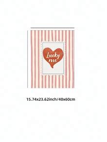 1 tấm tranh canvas treo tường hình trái tim sọc cổ điển Lucky Me không khung, trích dẫn tình yêu cổ điển, nghệ thuật treo tường cho phòng ngủ, phòng khách, phòng ký túc xá, áp phích, áp phích vui nhộn, trang trí phòng ngủ, tranh treo tường thiết kế sọc cổ điển, trích dẫn Lucky Me, nghệ thuật treo tường hình trái tim cổ điển - Nhiều màu - Xem 12