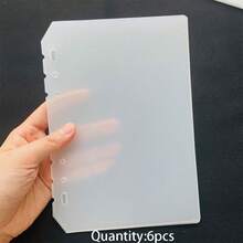 6pcs A5/A6/A7/A8 Transparent Matte Loose-Leaf Binder Inserts, Seal Book, Sticker Backing, Sticker Album, Cultural Stamp Pages, Stamp Pad Refill Pages, 3D Sticker Book Sticker Boards, Sticker Books, For Sticker Book Making, Book Covers, Office Supplies - Clear - View 11