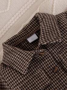 3 Stücke Kleine Mädchen Preppy Karo Blazer, Trägerhemd und Karorock Set, modisch für Schule und Outdoor, Herbst/Frühling - Khaki - Übersicht 4