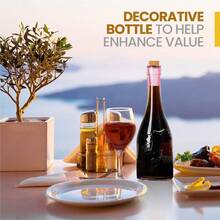 BULK PARADISE Assorted Reddish Glass Bottles With Corks 6 Pack 2.5in X 9in 16oz