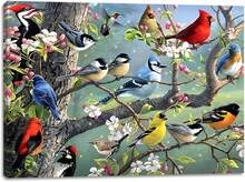 2025 Christmas Canvas Wall Art Print 12" X 16" With Timer | LED Lighted Design - 鳥類聚會 - 查看 6