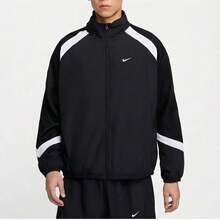 Nike 男式 AS M NK WVN ICON JKT STRTFV SN 夹克，编织连帽外套 HV3364-010 - 黑色 - 查看 1