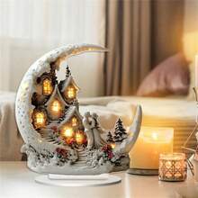 2D Acrylic Tabletop Decor Moon Castle Heart Romantic Ornament, Suitable For Bookshelf, Home Party, No Electricity Required