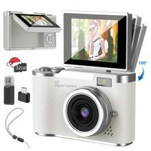 Fotocamera digitale, fotocamera ad alta definizione adatta per fotografia, registrazione video, messa a fuoco automatica, fotocamera ad alta risoluzione, anti-shake, zoom digitale 8x e fotocamere digitali, adatta come regalo di compleanno, Capodanno e Natale per principianti adulti